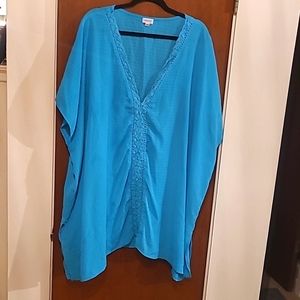 Avenue Teal Blue Swim Suit Cover Up, Size 30/32